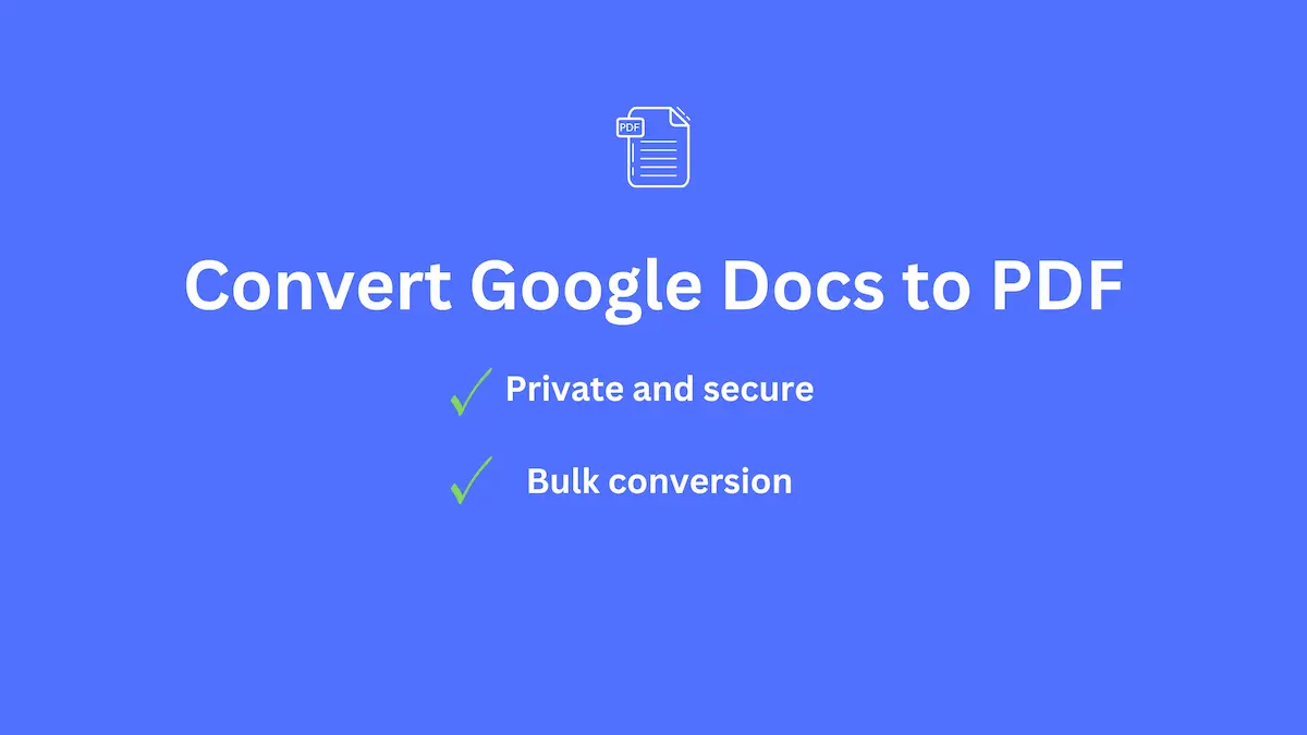 Google Docs to PDF